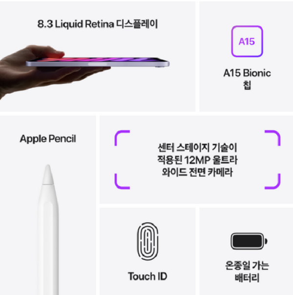 Apple 아이패드 mini, 스페이스 그레이, 64GB, Wi-Fi