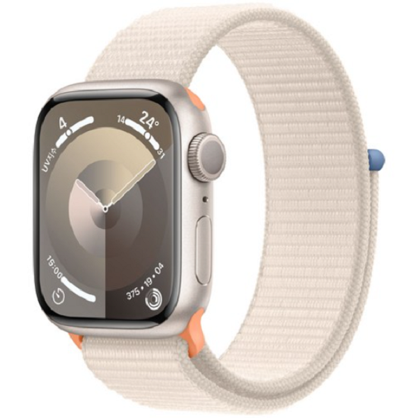 Apple 애플워치 9 GPS, 41mm, 스타라이트 / 스타라이트 스포츠 루프, Regular