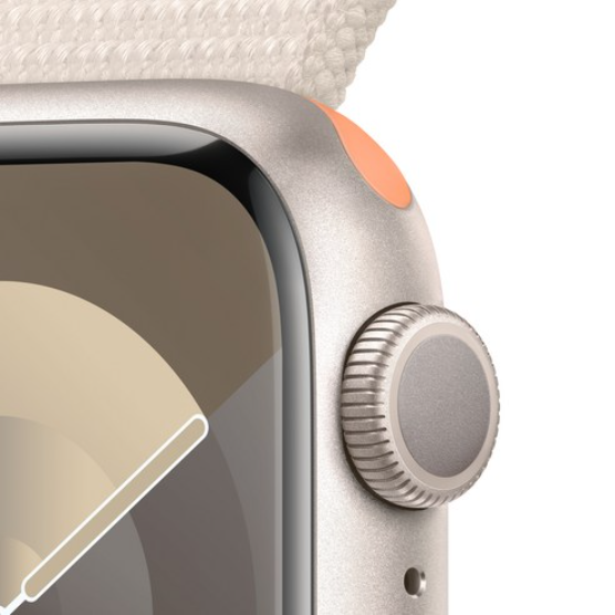 Apple 애플워치 9 GPS, 41mm, 스타라이트 / 스타라이트 스포츠 루프, Regular