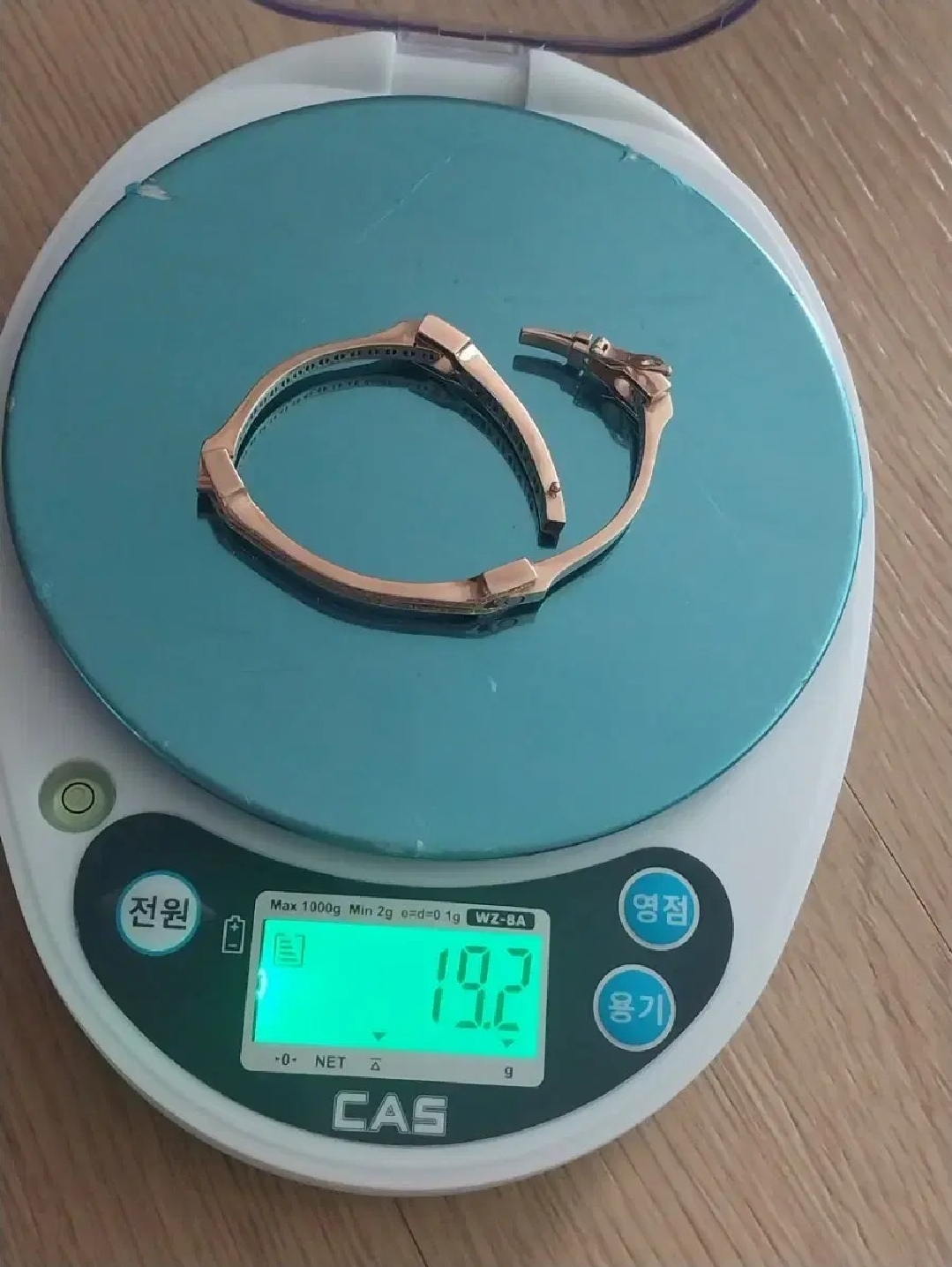 1 4 k 핑크골드  뱅글팔찌19cm